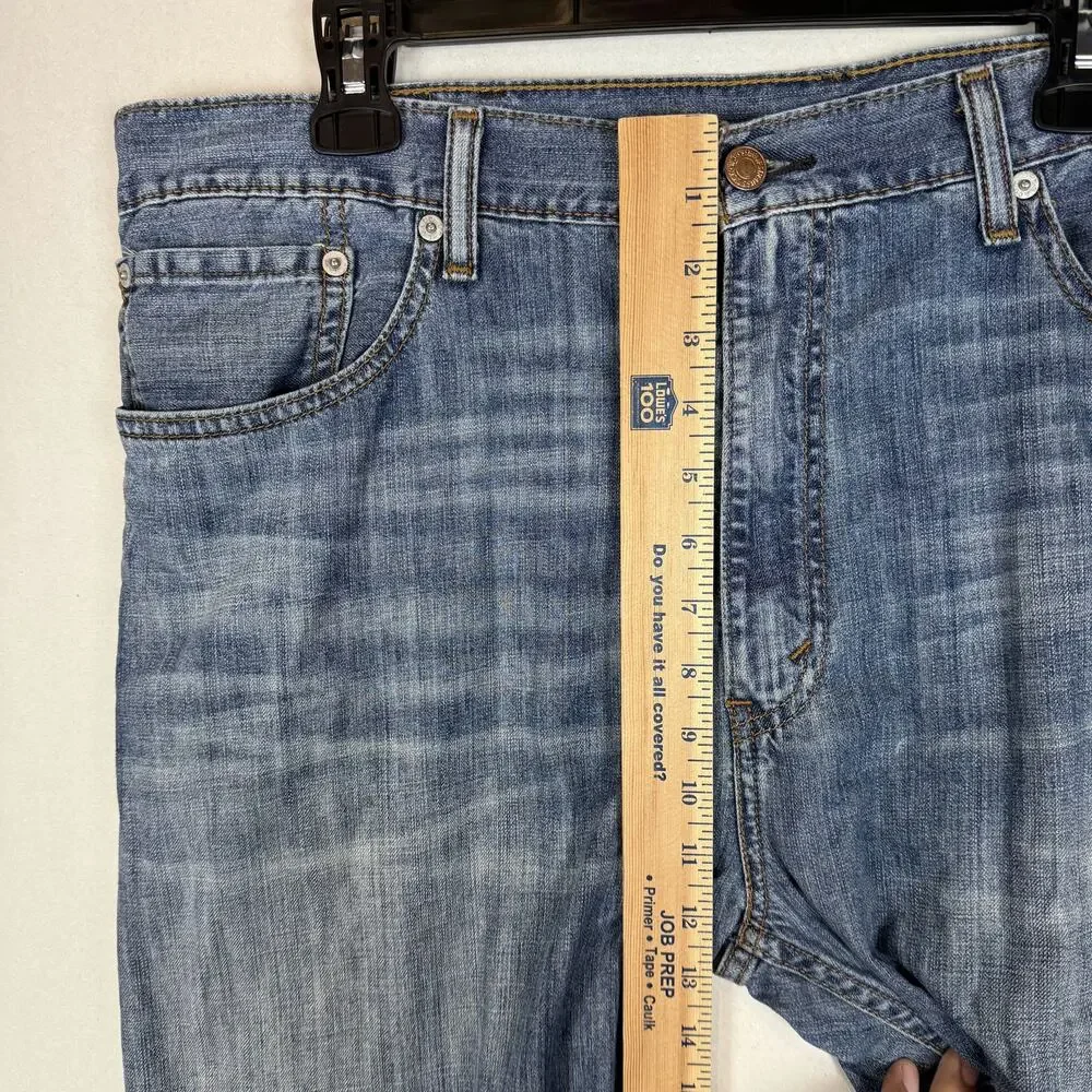 Levi's 505 Jeans Mens 38x32 Blue Denim Cotton Regular Fit Straight Leg Zip‎ Fly